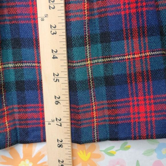 Pendleton Pleated Wool Size Current M/14P Vintage Authentic MacLennan Tartan Red - Picture 12 of 17